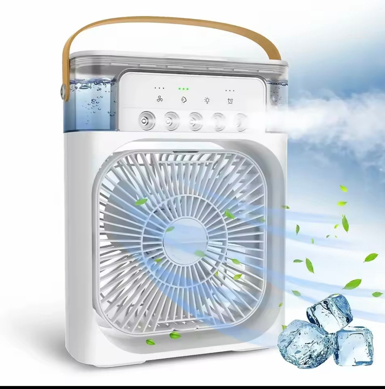 Fayline Living 3-in-1 Mini Air Cooler, Humidifier & LED Night Light