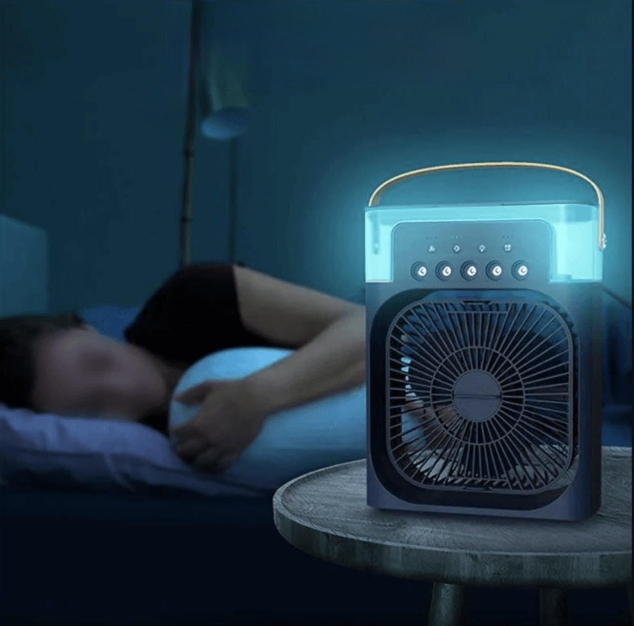 Fayline Living 3-in-1 Mini Air Cooler, Humidifier & LED Night Light