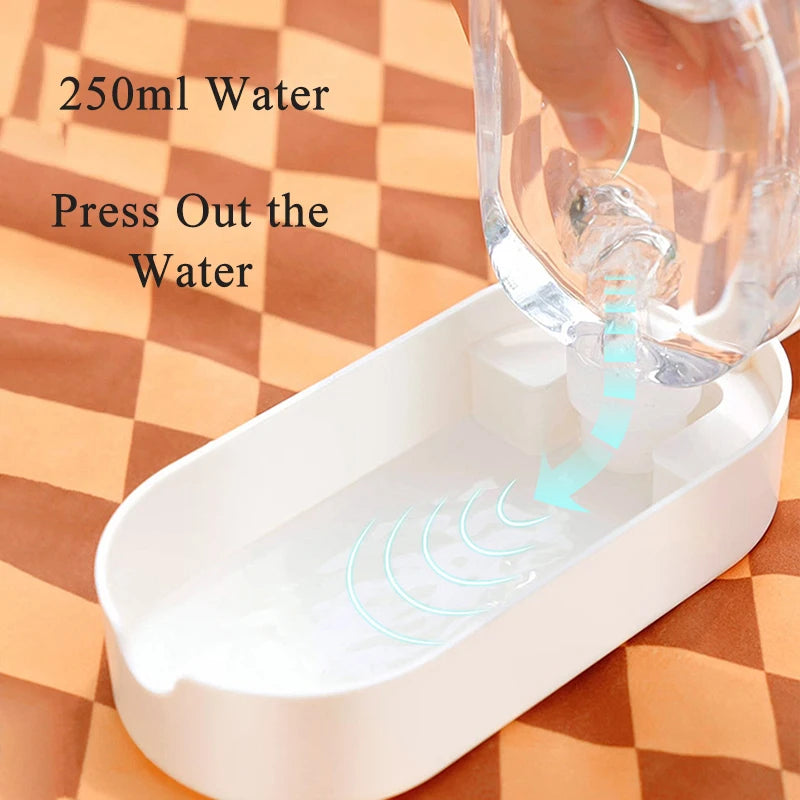 2 in 1 Dog Water Bottle with Food Storage Portable Pet Water Container for Dogs Cats Outdoor Dog Feeder Puppy Drinking Bowl