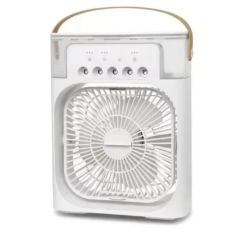 Mini Portable Fan Air Conditioners USB Electric Fan Air Cooler LED Night Light Water Mist 3 in 1 Office Home Humidifier