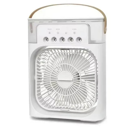 Mini Portable Fan Air Conditioners USB Electric Fan Air Cooler LED Night Light Water Mist 3 in 1 Office Home Humidifier