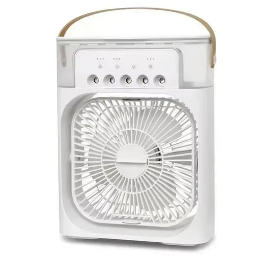 Mini Portable Fan Air Conditioners USB Electric Fan Air Cooler LED Night Light Water Mist 3 in 1 Office Home Humidifier