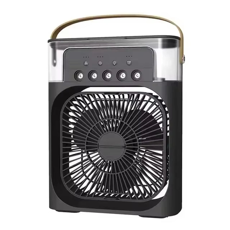 Mini Portable Fan Air Conditioners USB Electric Fan Air Cooler LED Night Light Water Mist 3 in 1 Office Home Humidifier