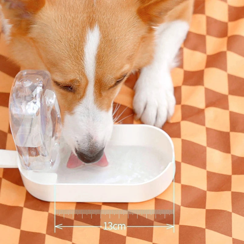 2 in 1 Dog Water Bottle with Food Storage Portable Pet Water Container for Dogs Cats Outdoor Dog Feeder Puppy Drinking Bowl